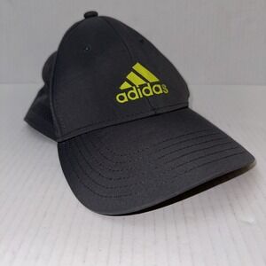 Adidas Hat Snapback Cap Kids Youth Gray Neon‎ Green Performance Tennis